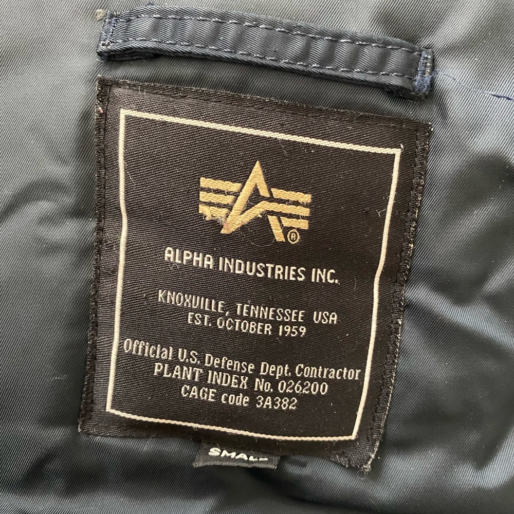 ALPHA INDUSTRIES INC. Navy Winter Jacket Size S - Picture 9 of 14